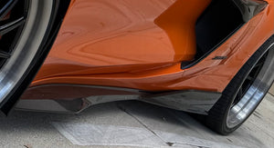 C8 Z06 Z07R side skirts, large side blade. Pre preg 2x2 carbon