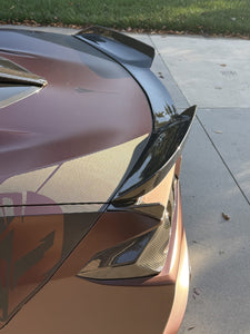 C8 Z06X Ducktail Spoiler for Stingray, Autoclave 2x2 exposed carbon