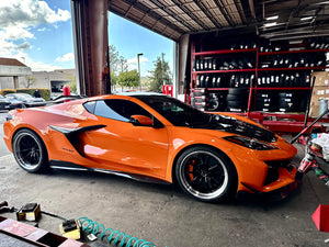 C8 Z06 Z07R side skirts, large side blade. Pre preg 2x2 carbon