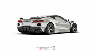 Preorder C8 Z06X Ducktail Spoiler for Stingray, Autoclave 2x2 exposed carbon