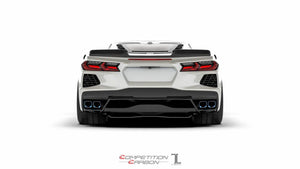 C8 Z06X Ducktail Spoiler for Stingray, Autoclave 2x2 exposed carbon